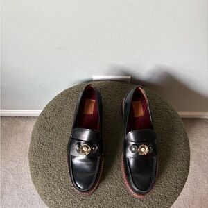 Coach Women’s Black Lenox loafer with Tea rose
